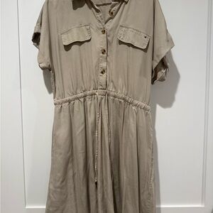 Tommy Hilfiger Beige Button-Up Dress